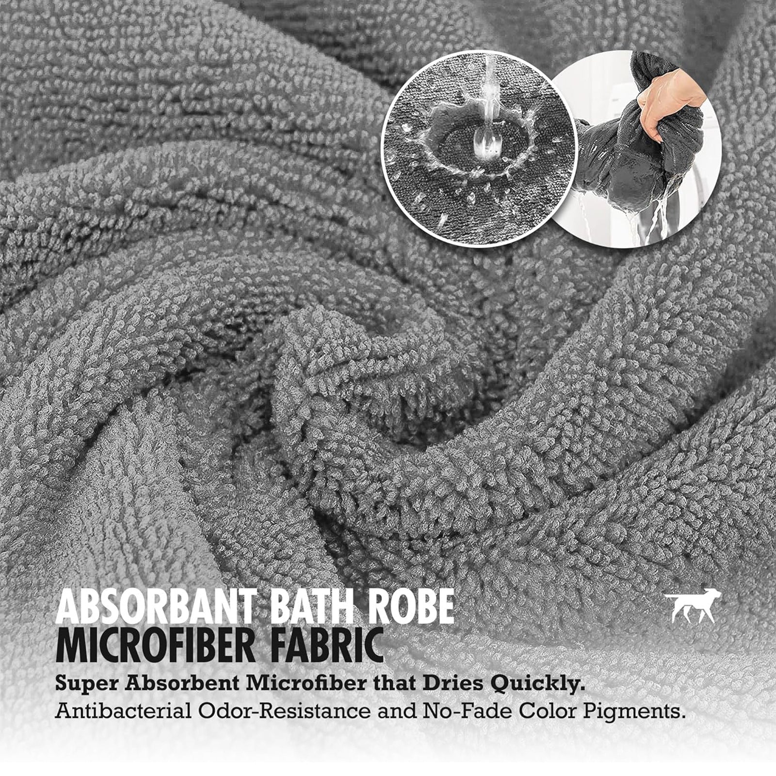Super Absorbent Pet Bathrobe Towel Pajama Coat Outfit
