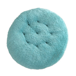 Round Plush Warm Pet Bed With Cozy Sleeping Mat